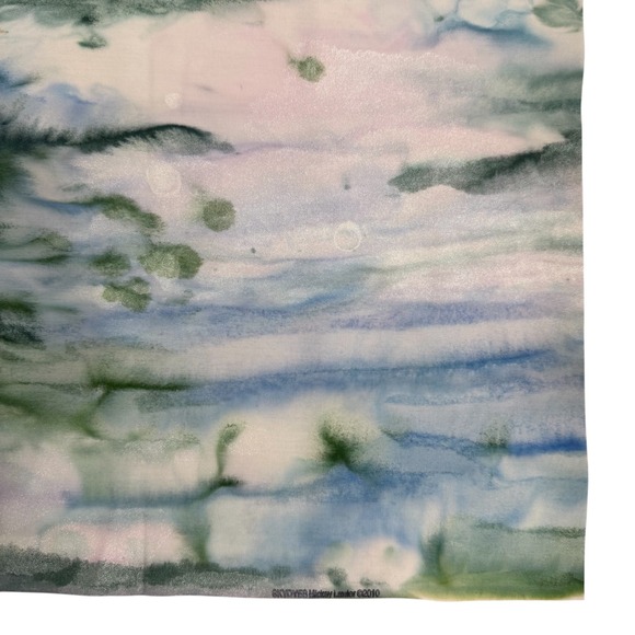 SkyDyes Mickey Lawler 2010 Hand Dyed Fabric TWO 1yd Pieces Abstract  Blue Green - Picture 3 of 7